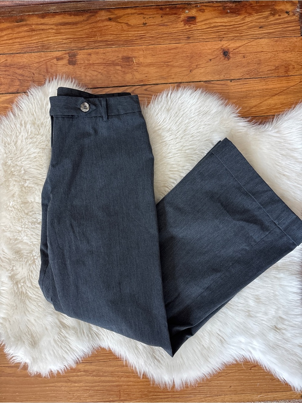 Vintage 90s Y2K Grey Wide Leg Dress Pants